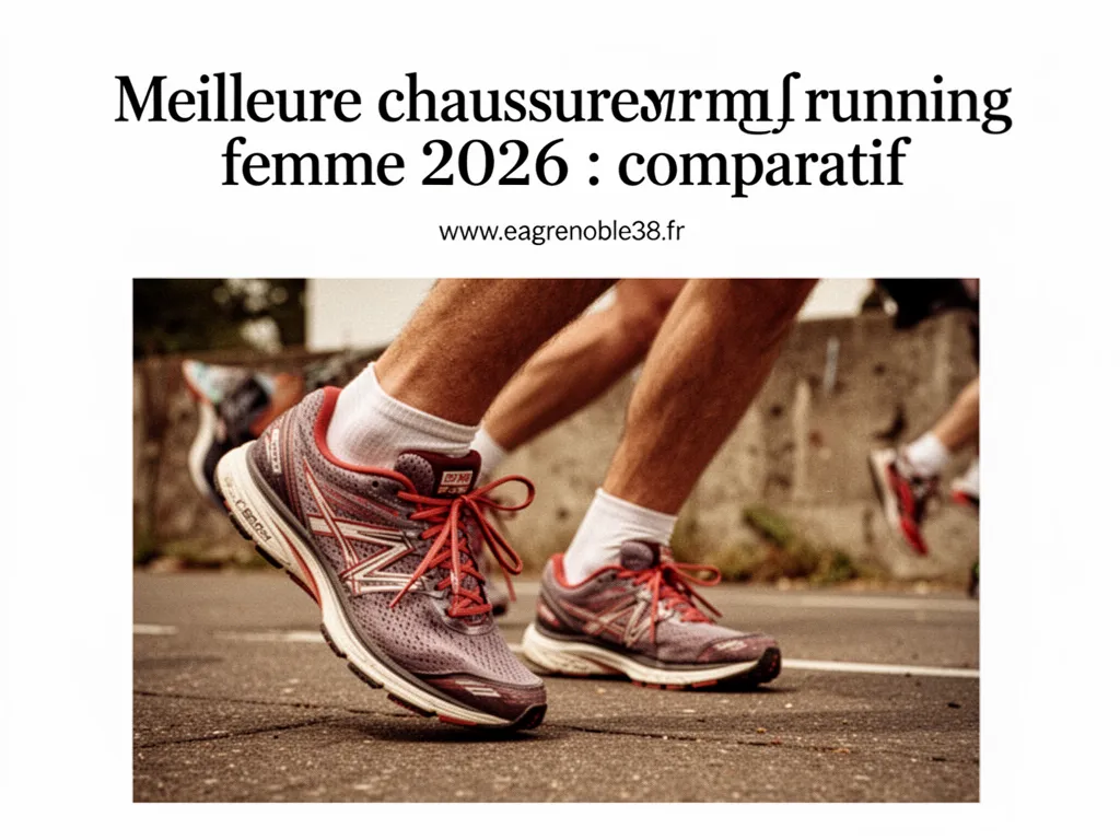 Femme courant sur un chemin forestier avec des chaussures de running colorées visibles en gros plan